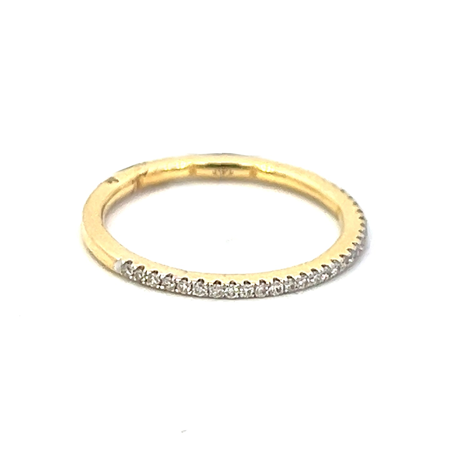 0.15cttw Lab Diamond Half Eternity Band | Wedding Band With Diamonds | 14k Gold