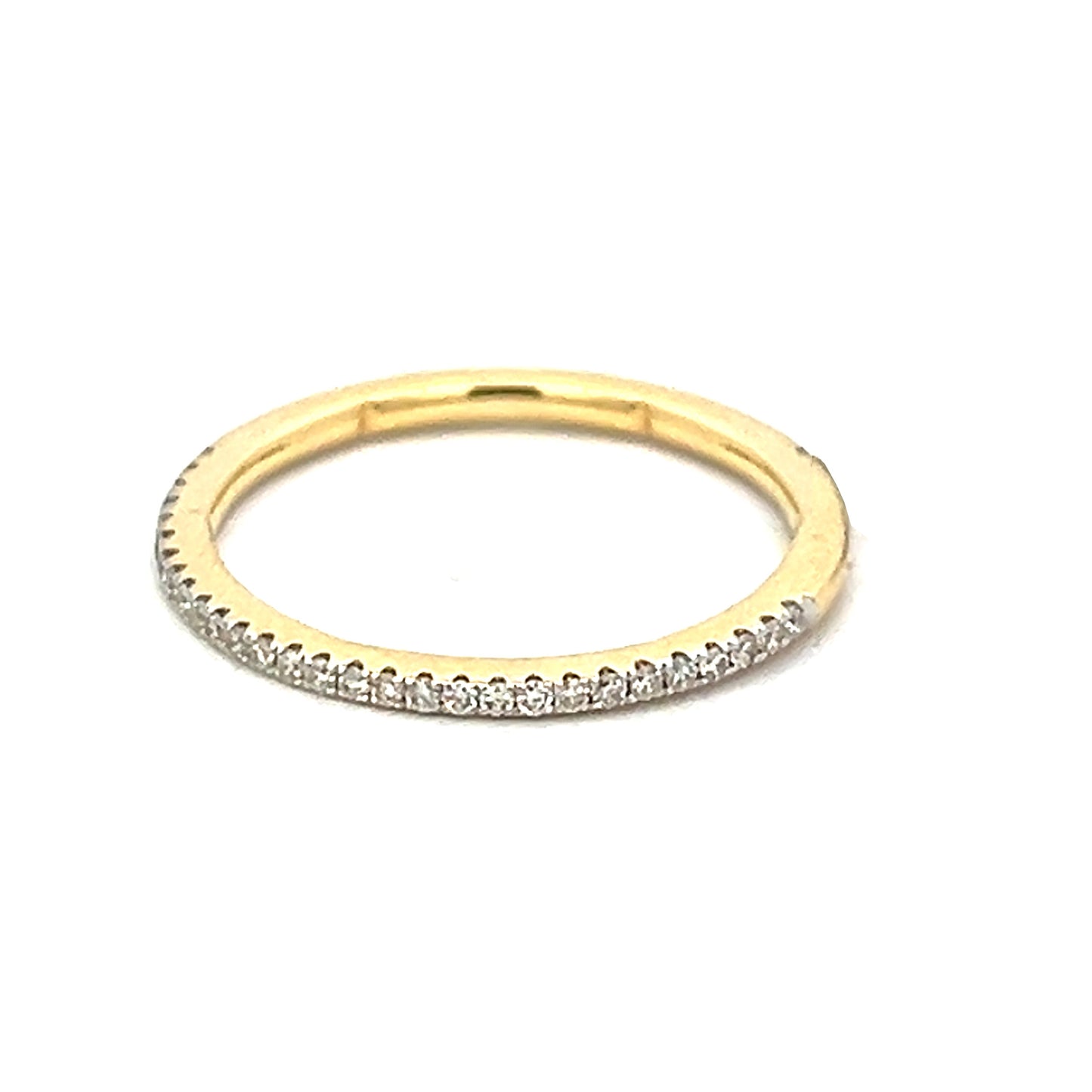 0.15cttw Lab Diamond Half Eternity Band | Wedding Band With Diamonds | 14k Gold