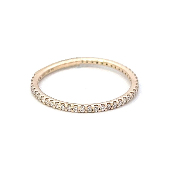 0.25cttw Thin Diamond Wedding Band | 14k Yellow Gold | Classic Wedding Band