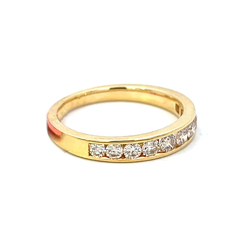 .61cttw Half Eternity Wedding Band | Half Eternity Diamond Ring | Diamond Half Eternity Band | 14k Yellow Gold