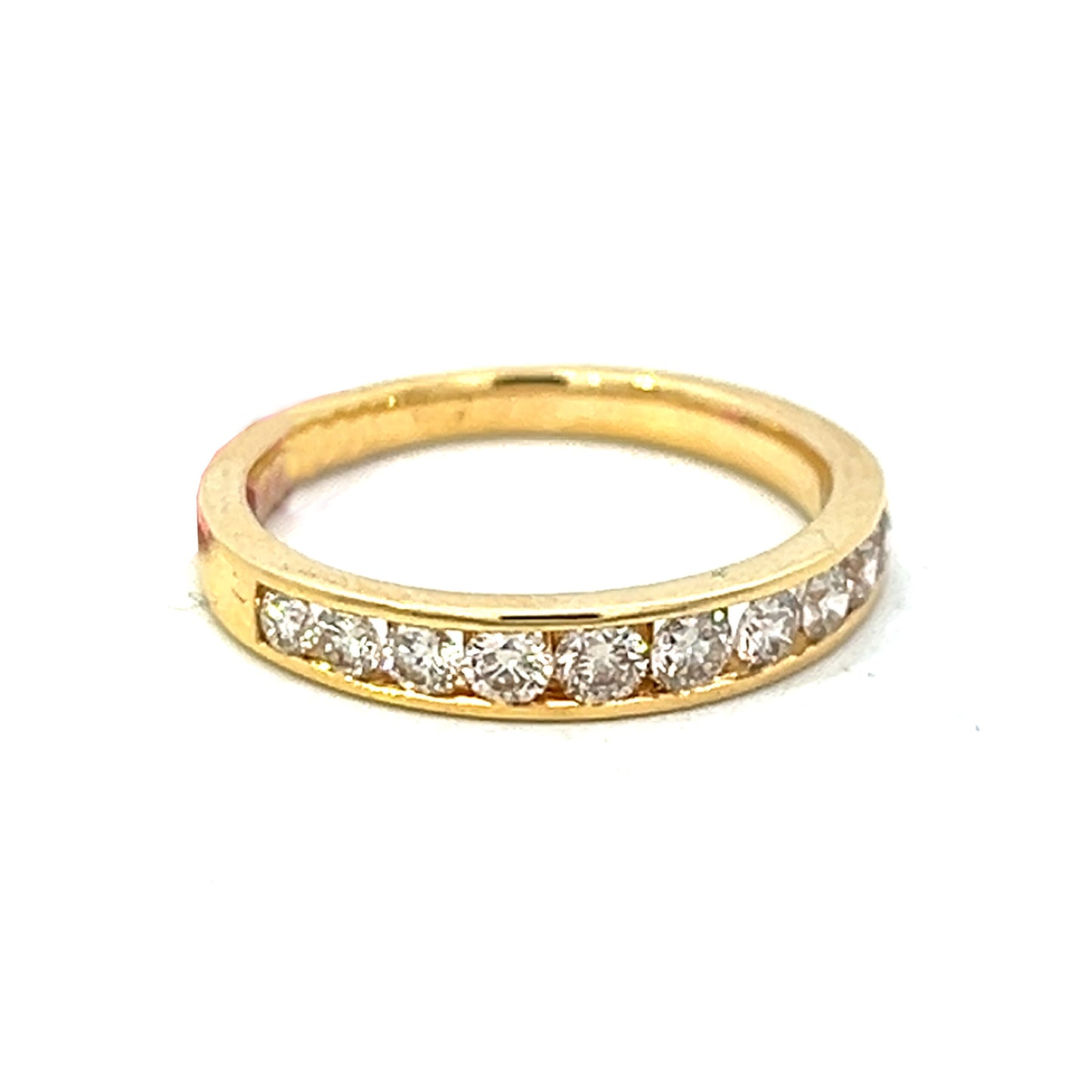 .61cttw Half Eternity Wedding Band | Half Eternity Diamond Ring | Diamond Half Eternity Band | 14k Yellow Gold