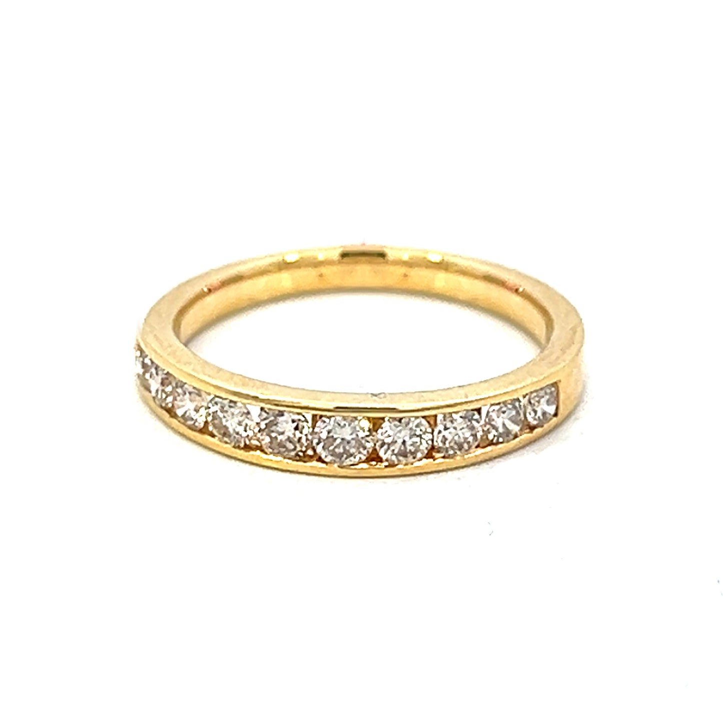 .61cttw Half Eternity Wedding Band | Half Eternity Diamond Ring | Diamond Half Eternity Band | 14k Yellow Gold