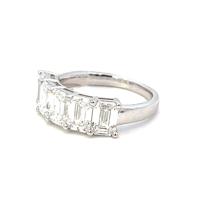 3.76cttw Emerald Cut Diamond Ring Gold Band | Emerald Cut Diamond Ring | Emerald Cut Engagement Ring Diamond | More than A 3 Carat Emerald Cut Diamond Ring