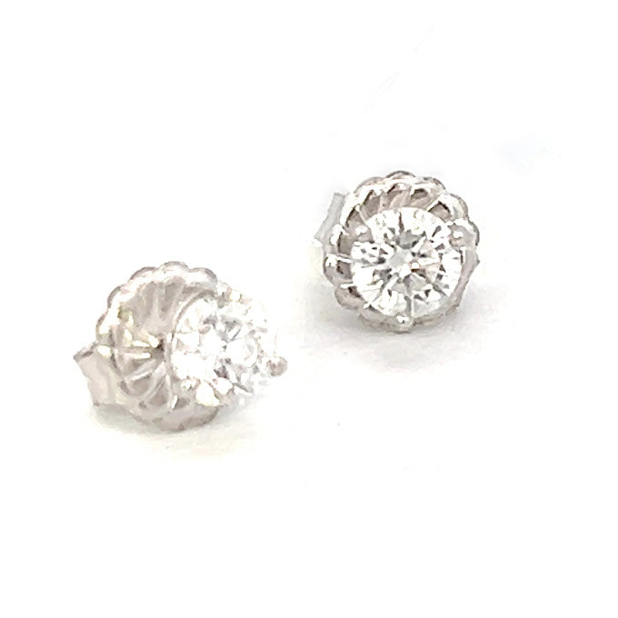 0.86cttw Diamond Stud Earrings | White Gold Diamond Earrings | Dia Studs