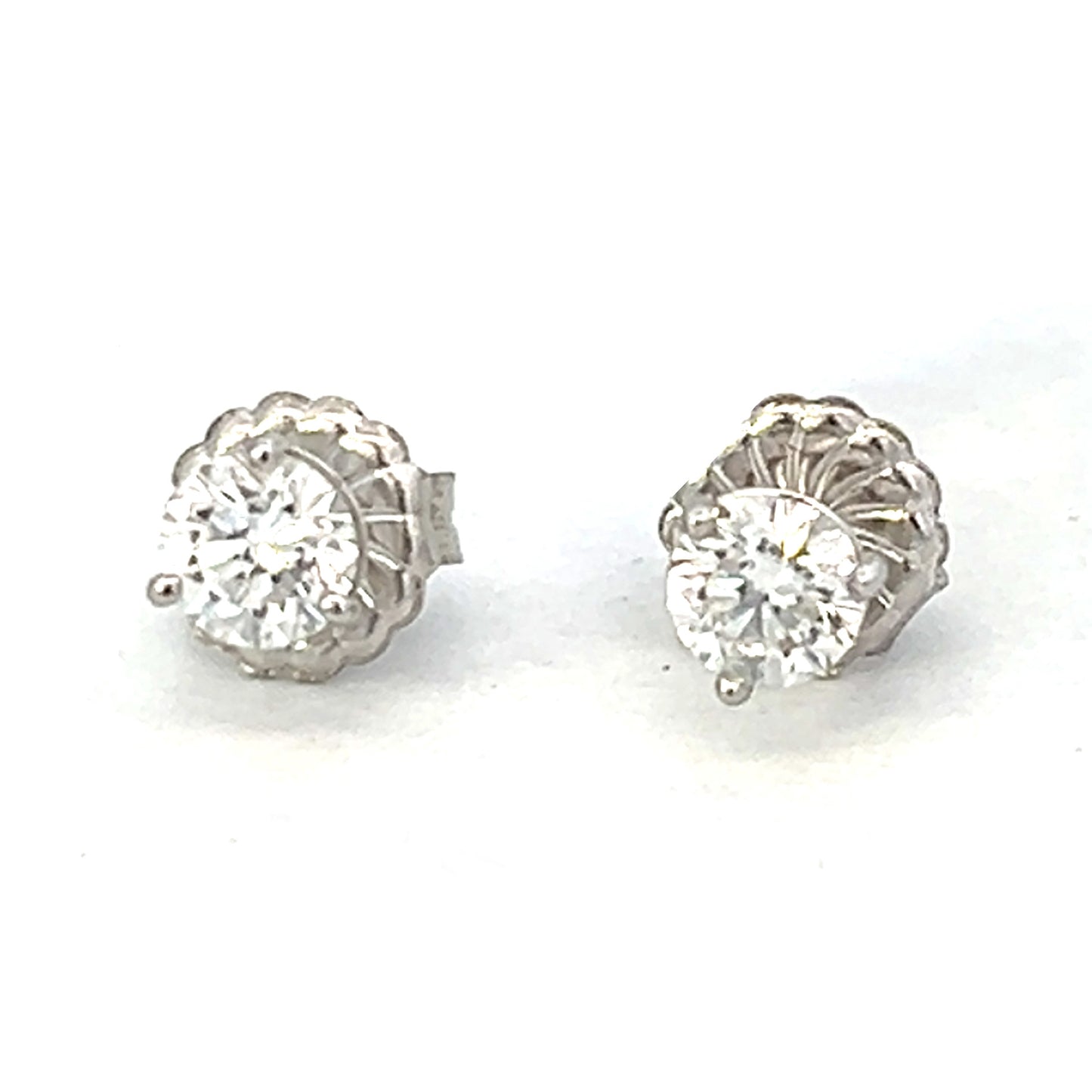 0.86cttw Diamond Stud Earrings | White Gold Diamond Earrings | Dia Studs