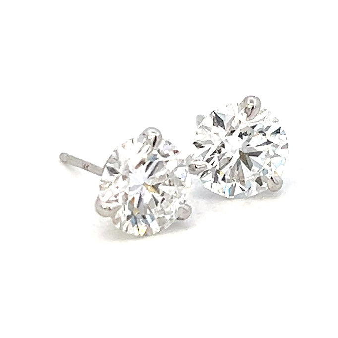 4.18cttw Diamond Stud Earrings | White Gold Diamond Earrings | Dia Studs