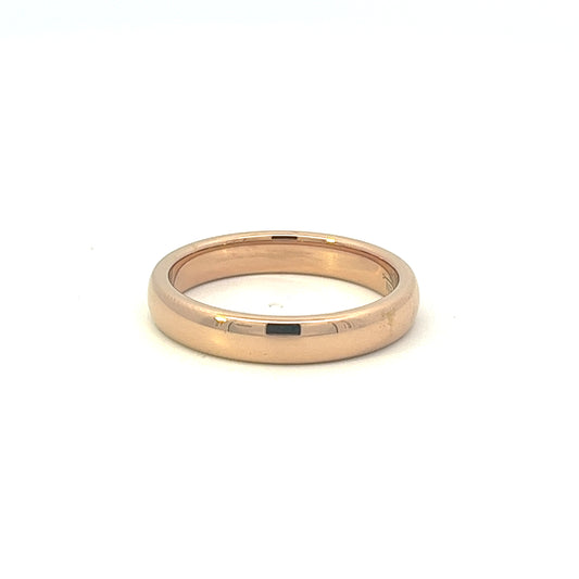 4mm rose gold plated tungsten wedding band