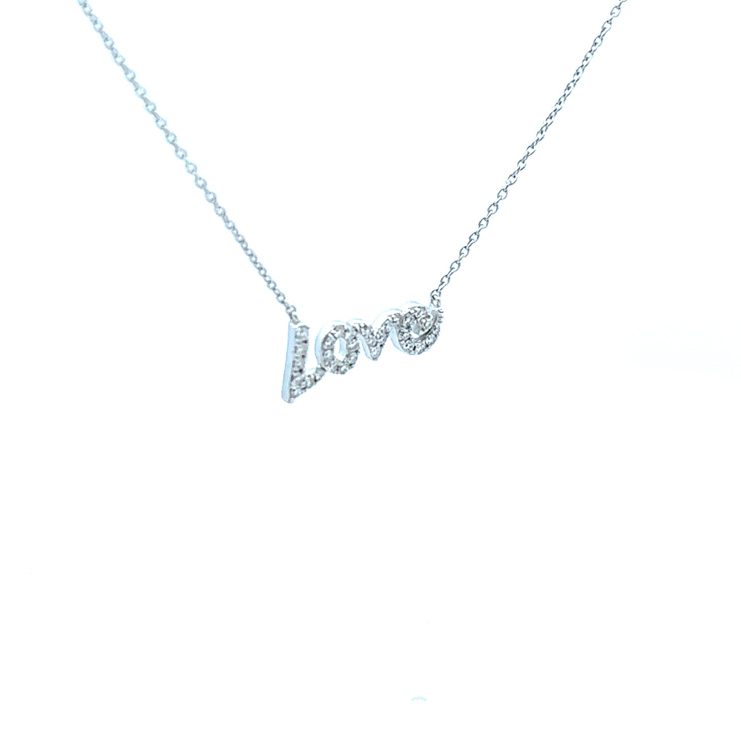 .21ct Love Pendant 14k White Gold