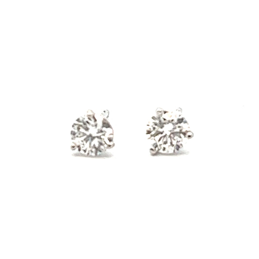 .83ct Round Diamond Earrings Set In 14K White Gold