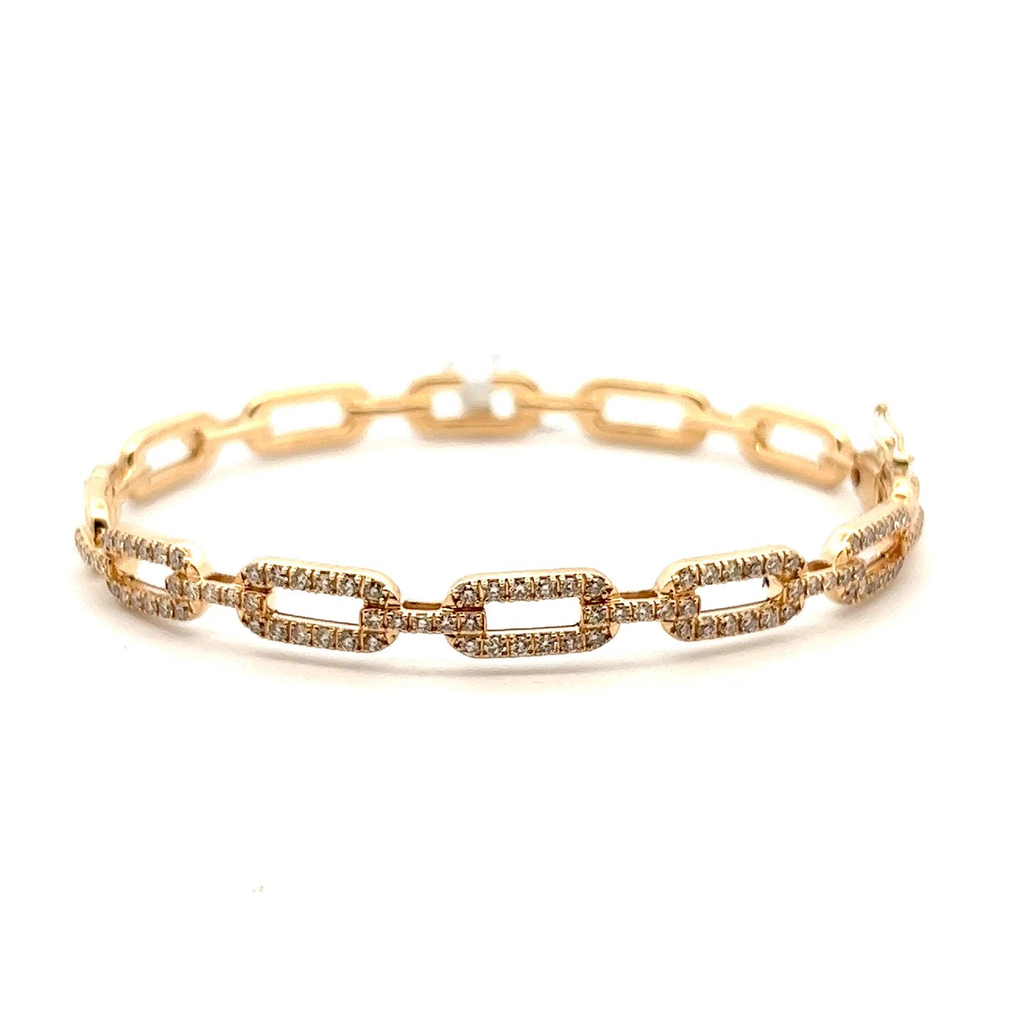 18k White Gold Diamond Bangle Bracelet - 1ct tw