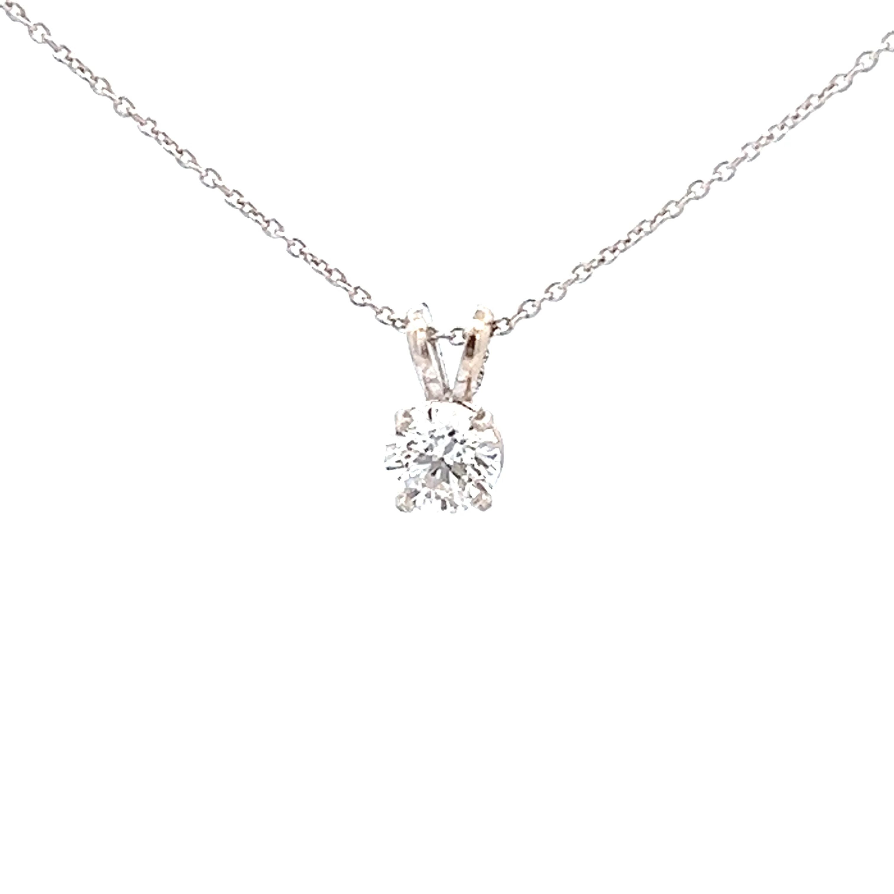 0.50ct Floating Diamond Pendant Necklace | Petite Diamond Necklace