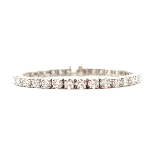 10 Carat Diamond Tennis Bracelet | 14k White Gold