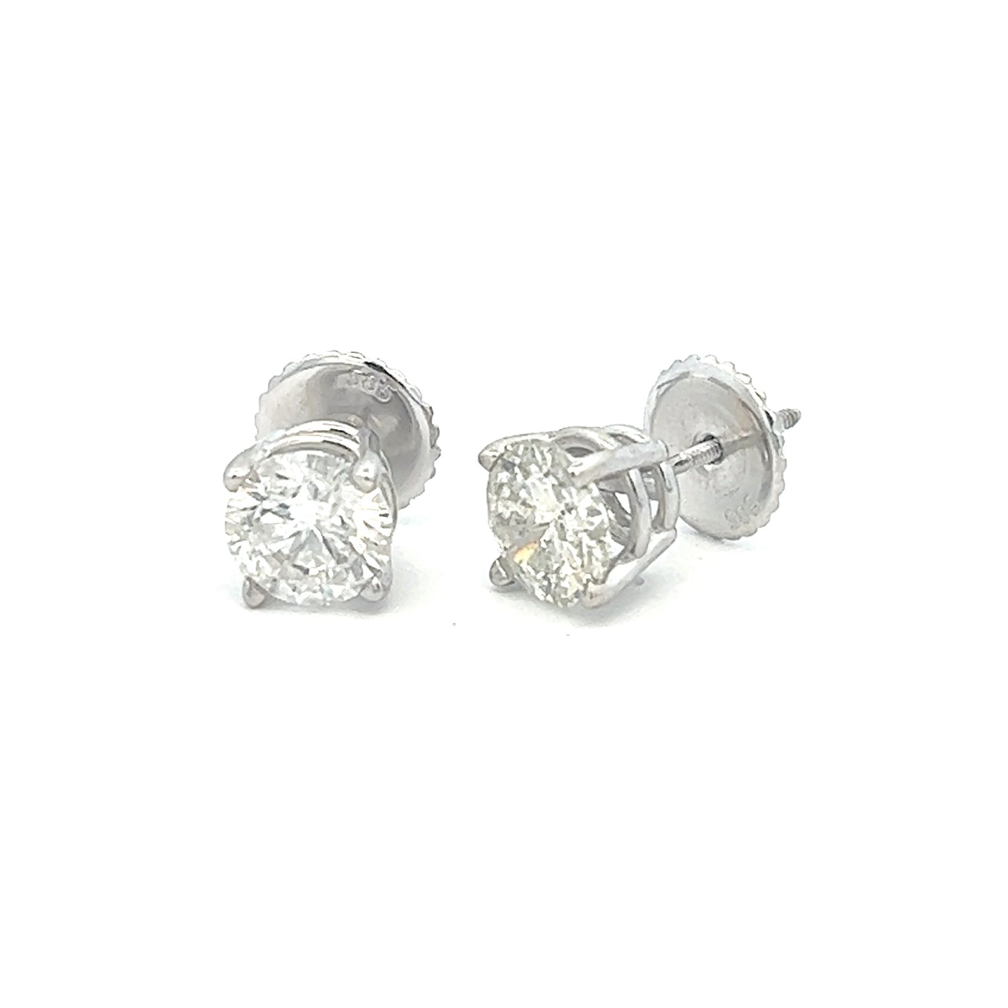 3 Carat Diamond Stud Earrings | Screw Back Diamond Stud Earrings