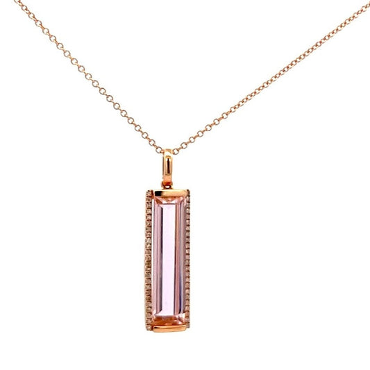 4.31cttw Pink Sapphire Pendant | 14k Rose Gold | Klein's