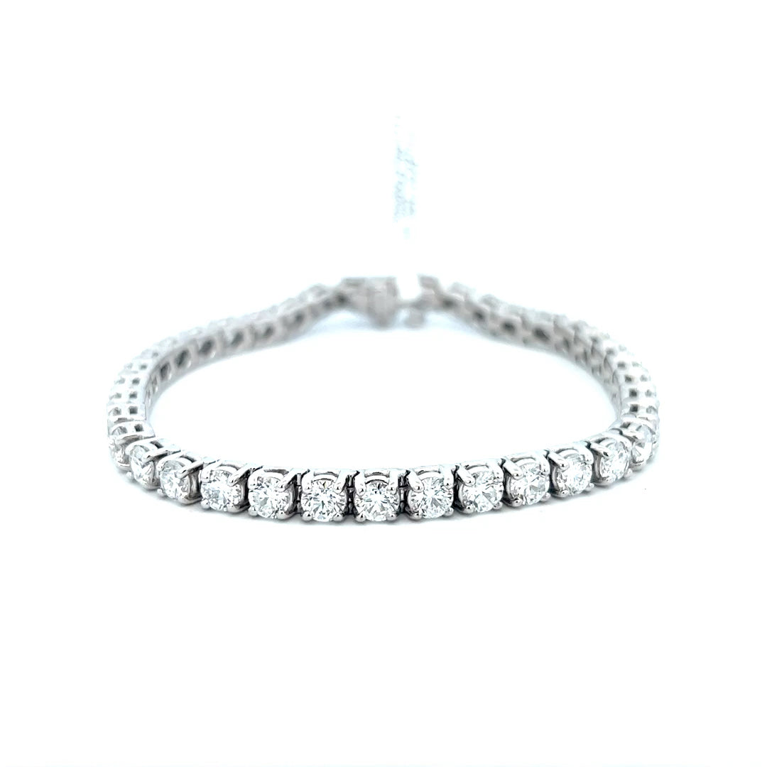 10.39ct Diamond Tennis Bracelet | Lab Diamonds | 14k White Gold