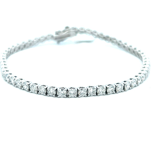 5 Carat Diamond Tennis Bracelet | Lab Bracelet | 14k White Gold