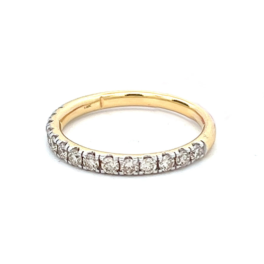 .50cttw Diamond Stackable Ring | 14k Yellow Gold | Half Eternity