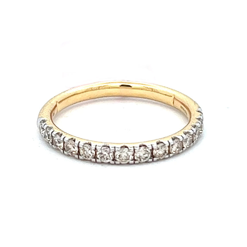 .50cttw Diamond Stackable Ring | 14k Yellow Gold | Half Eternity