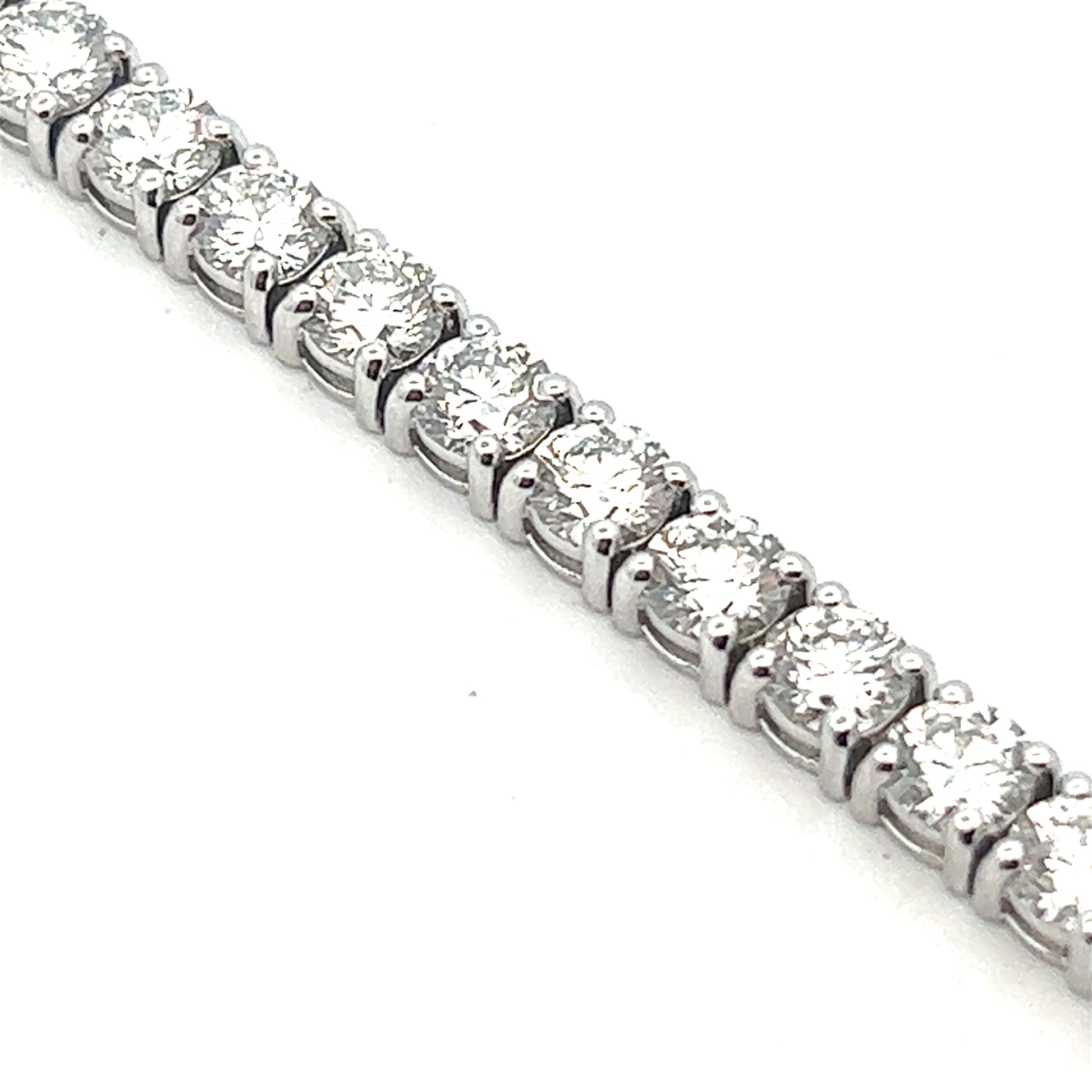15 Carat Diamond Tennis Bracelet | 14k White Gold