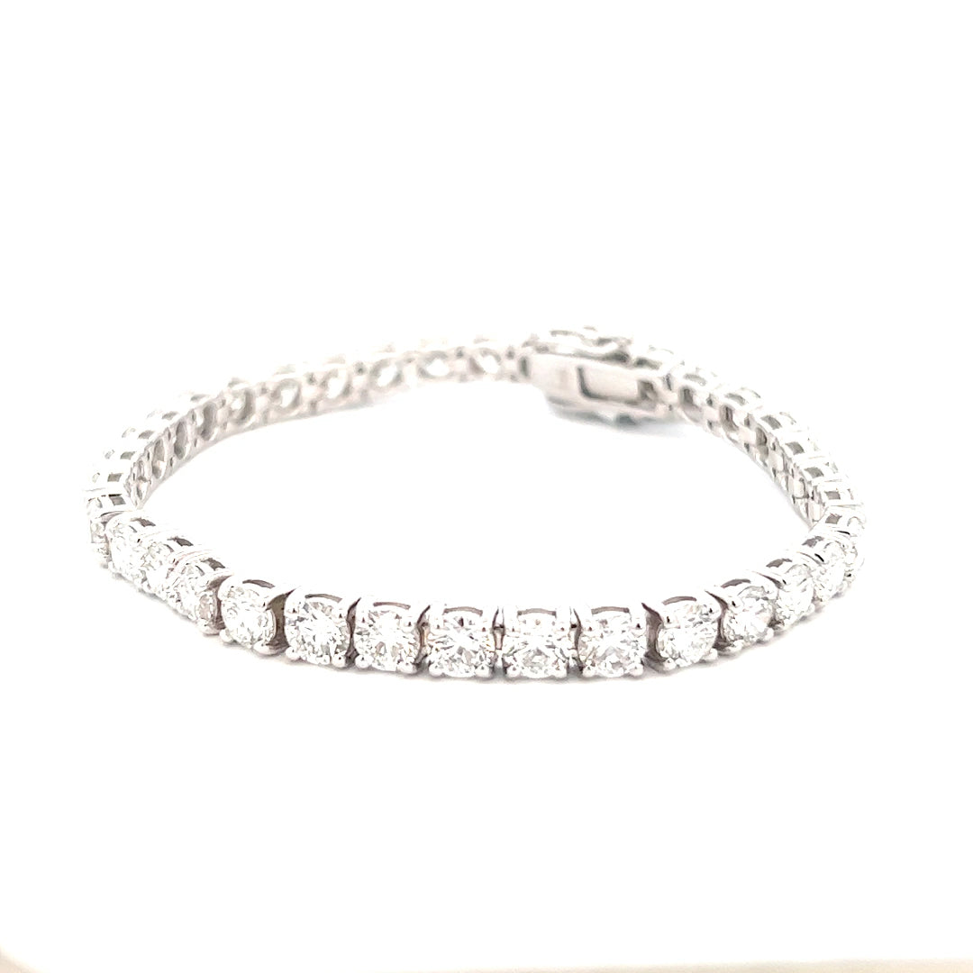 15 Carat Diamond Tennis Bracelet | 14k White Gold