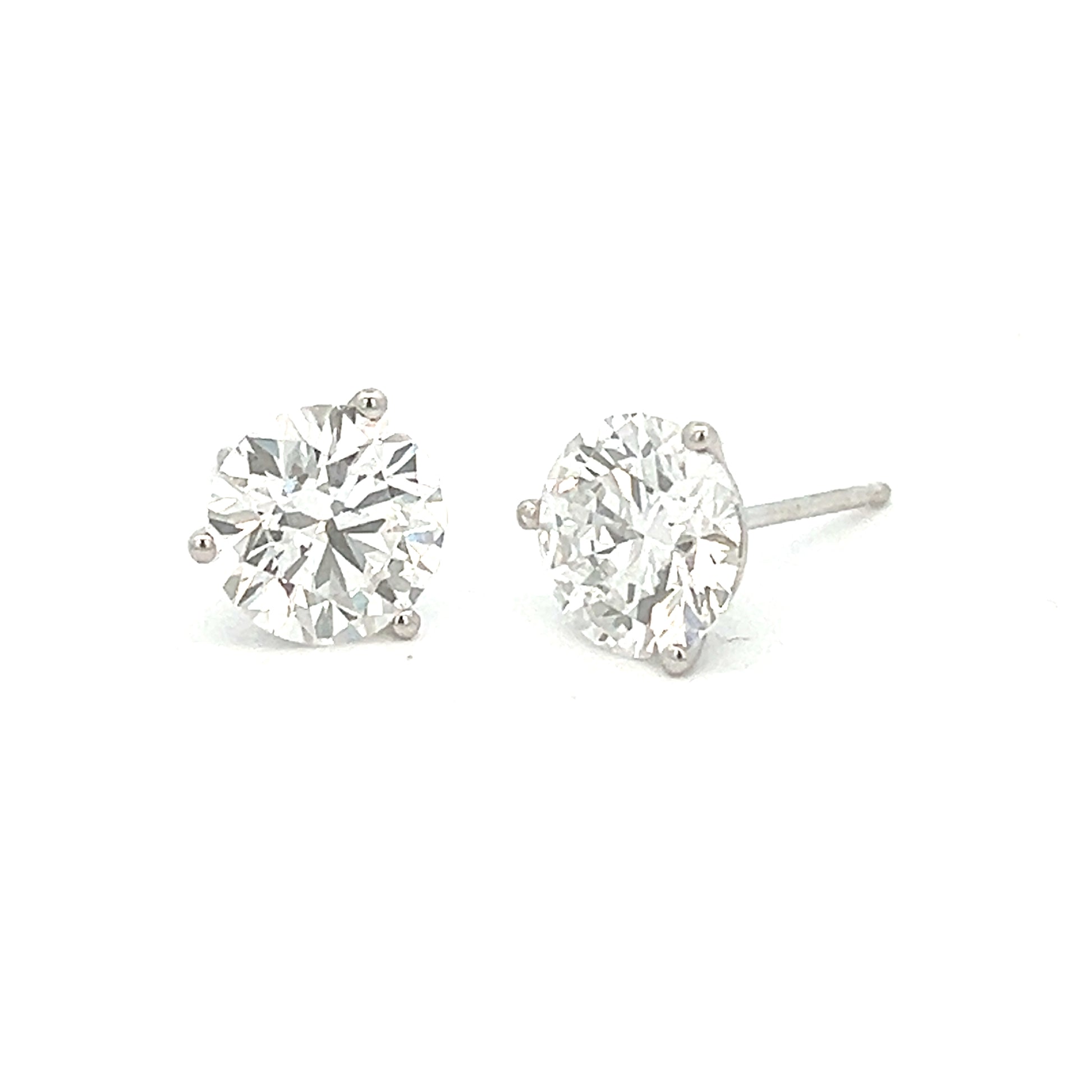 5 Carat Diamond Earrings | 14k White Gold