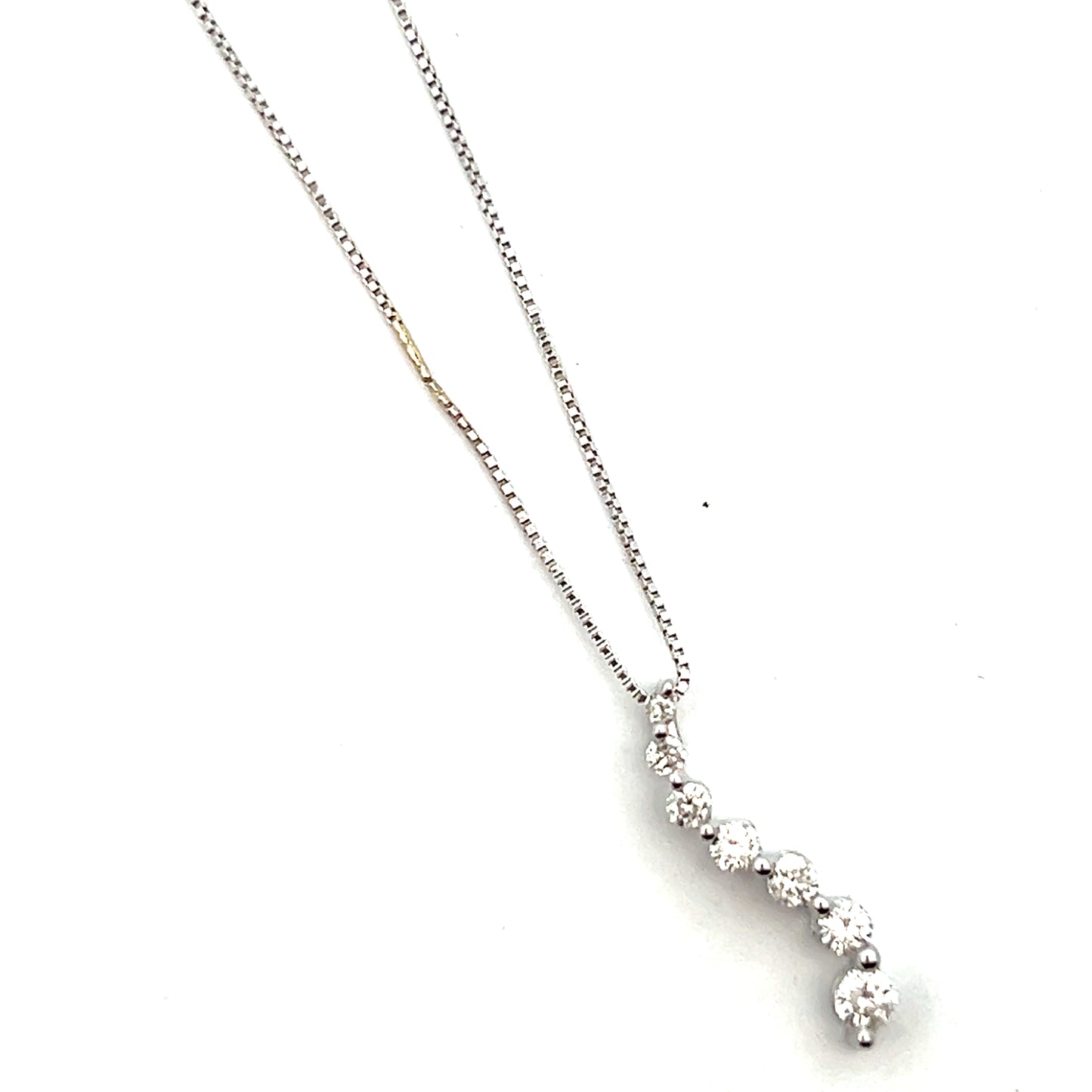 0.25cttw Journey Diamond Necklace | Journey Diamond Pendant | Journey Necklace