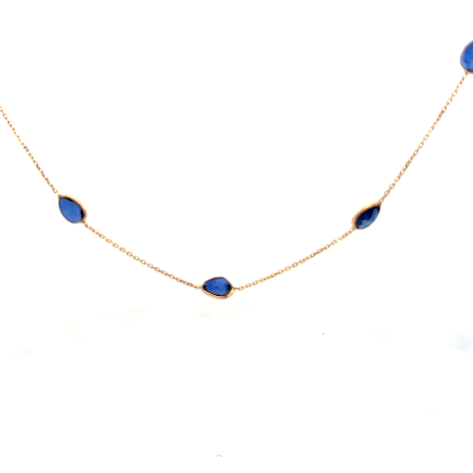 5cttw Gold Sapphire Necklace | Gemstone Necklace