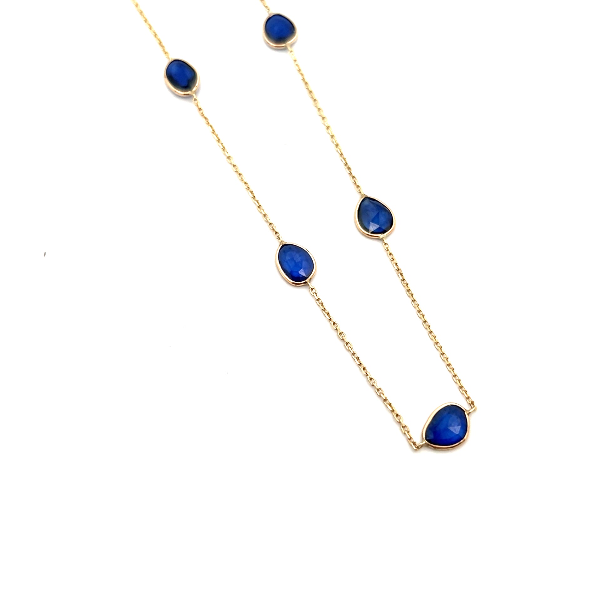 5cttw Gold Sapphire Necklace | Gemstone Necklace