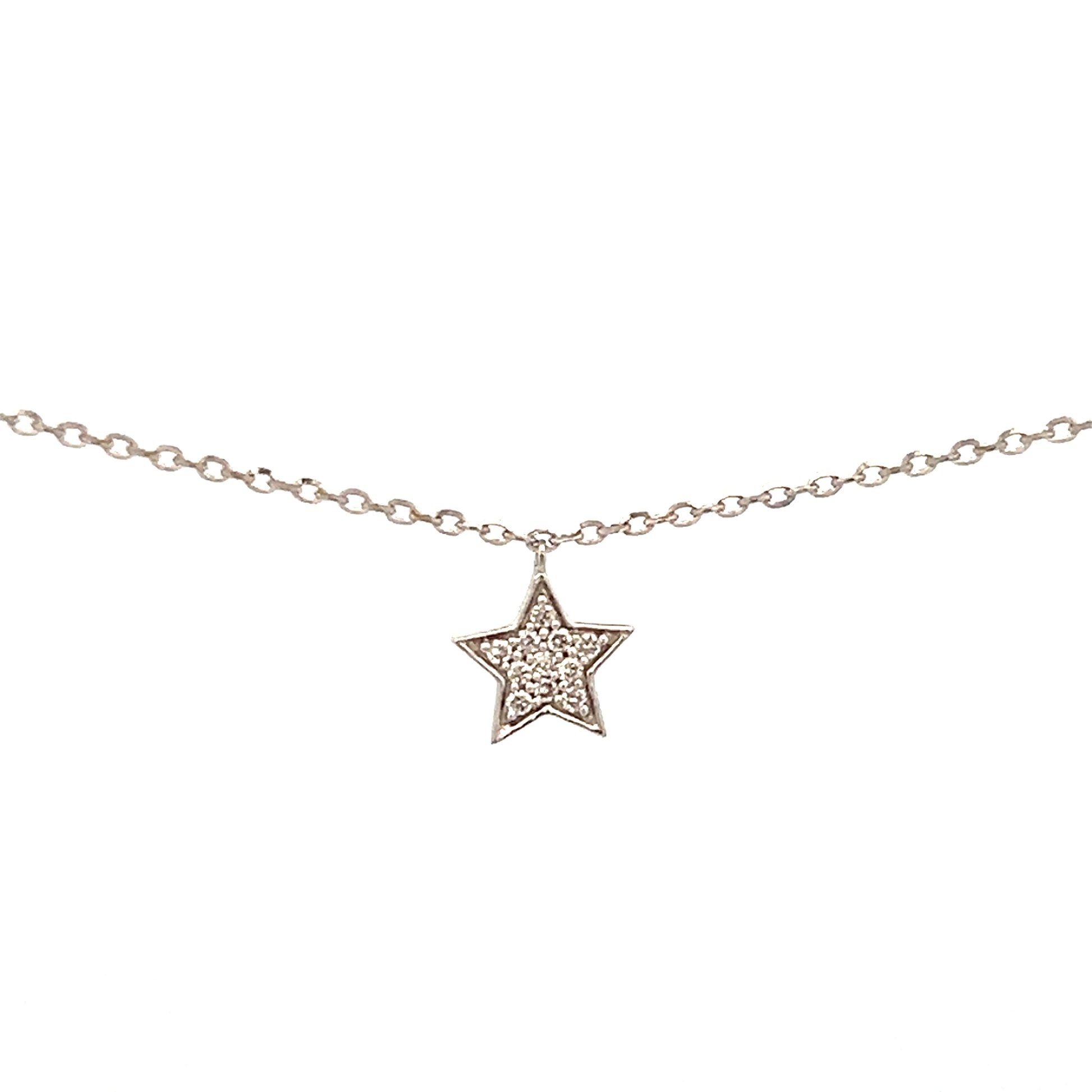 .25cttw Seven Star Drop Necklace | Star Dangle Necklace