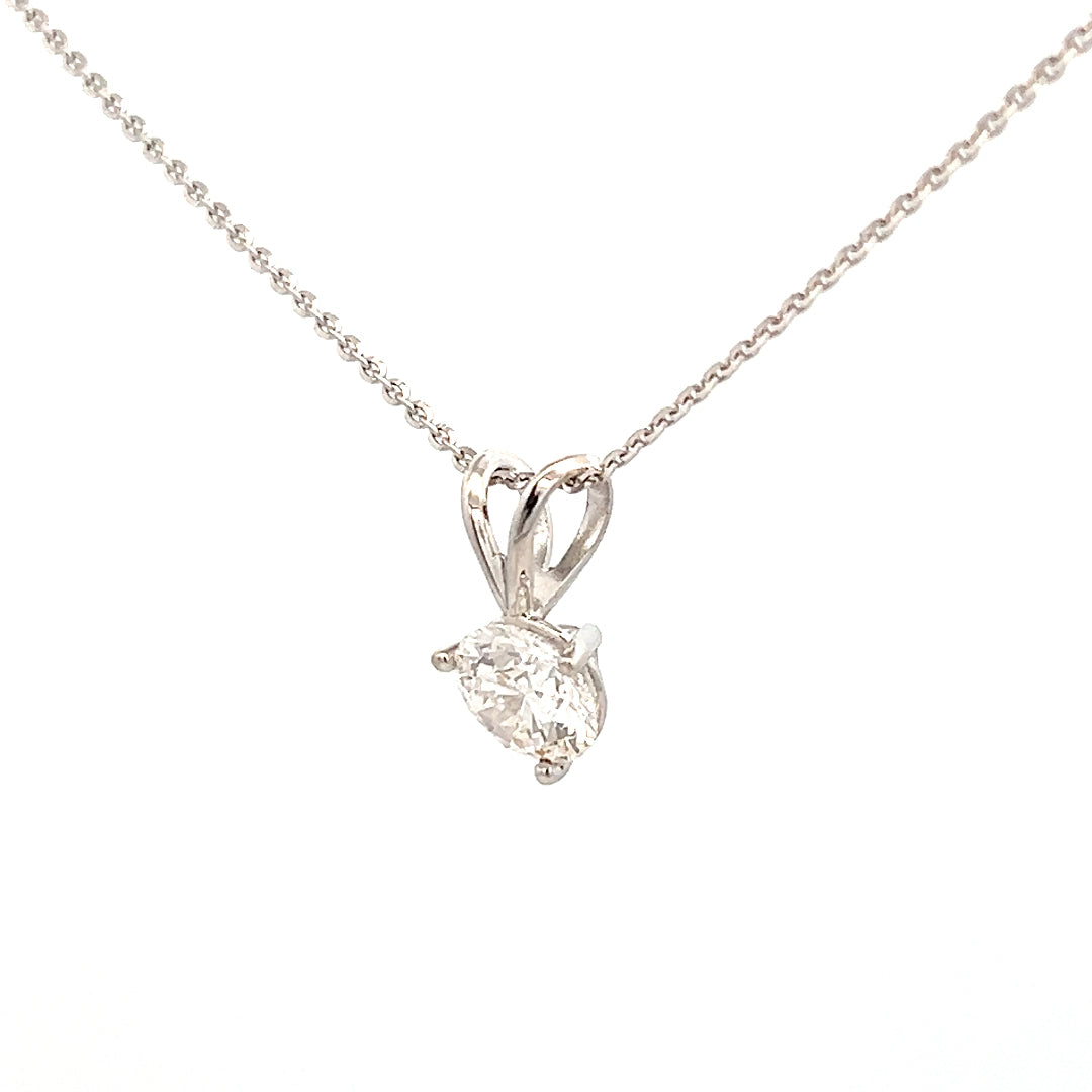 1ct Solitaire Diamond Necklace | Single Diamond Necklace