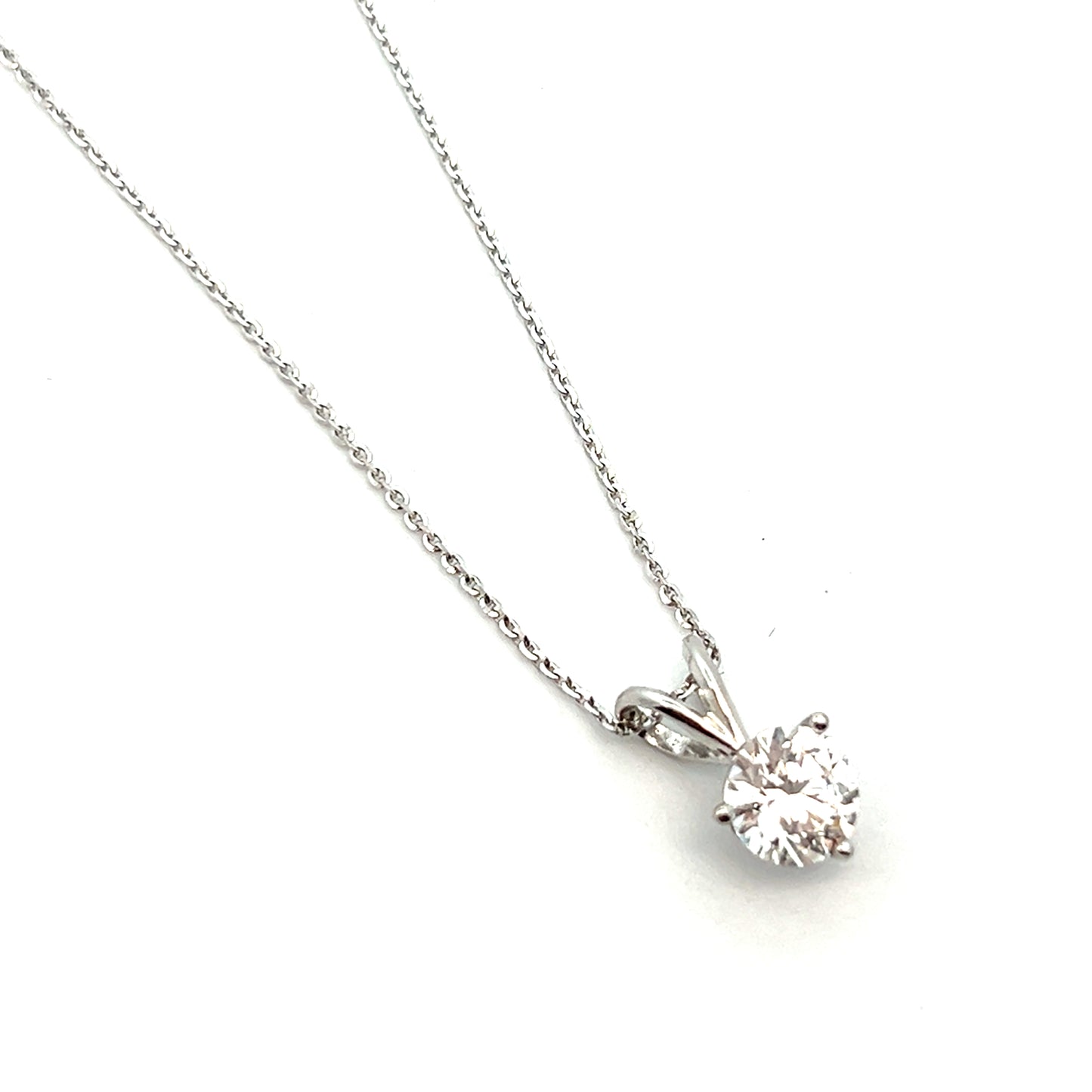 1ct Solitaire Diamond Necklace | Single Diamond Necklace