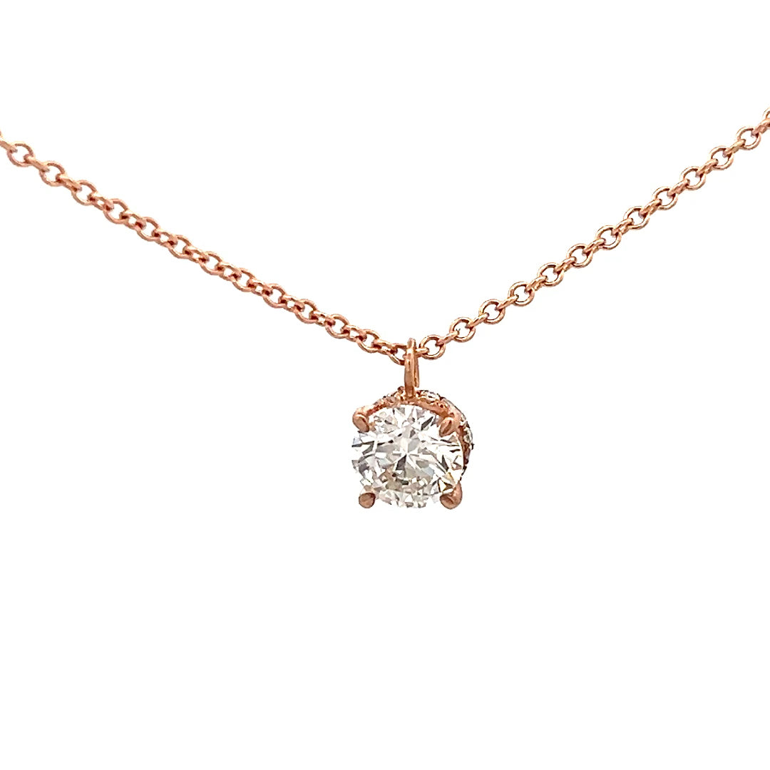1.22ct Floating Diamond Necklace | Solitaire Diamond Necklace