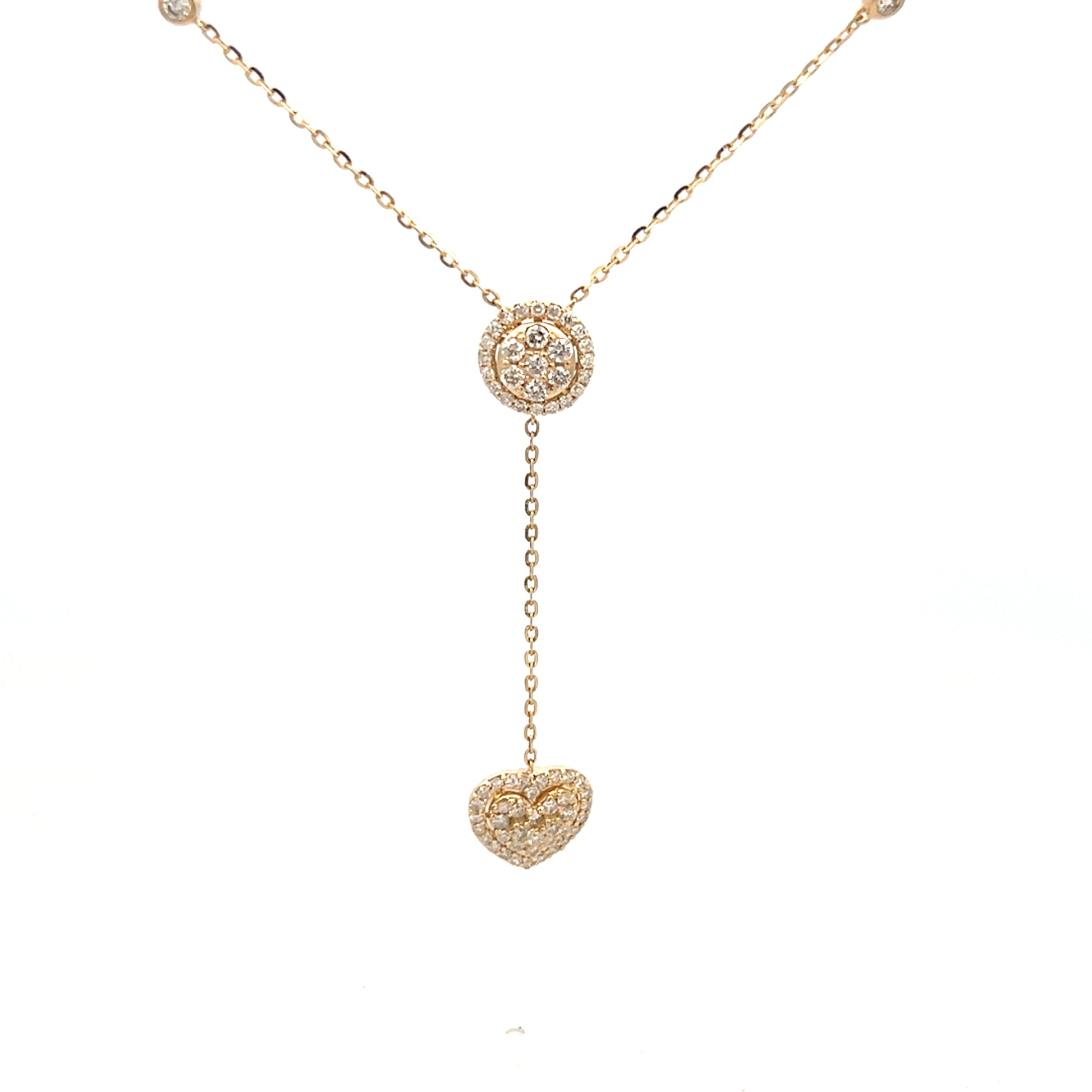 .58cttw Diamond Cluster Heart Pendant | Heart Diamond | Cluster Necklace