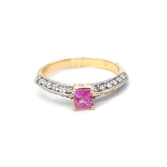 Pink Sapphire Ring | Sapphire Engagement Rings Pink | Ring with Pink Stone