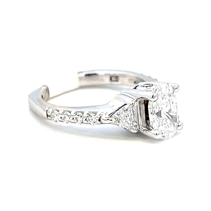 1.75cttw Oval Natural Diamond Engagement Ring | Diamond Oval | 18k