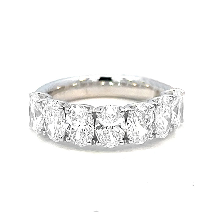 3.60cttw Oval Diamond Engagement Ring | Half Eternity Wedding Band