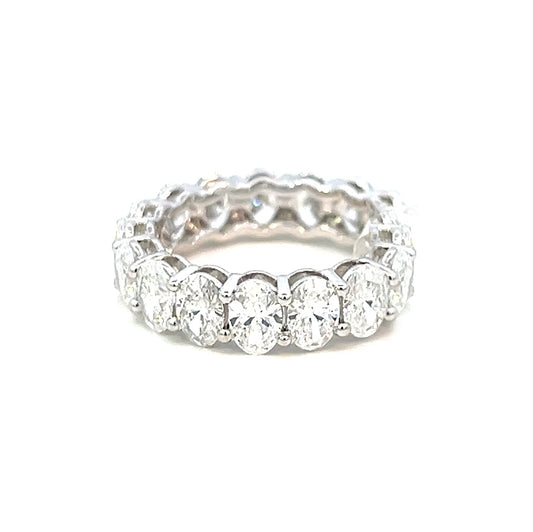 5.54cttw Oval Diamond Engagement Ring | Eternity Diamond Band