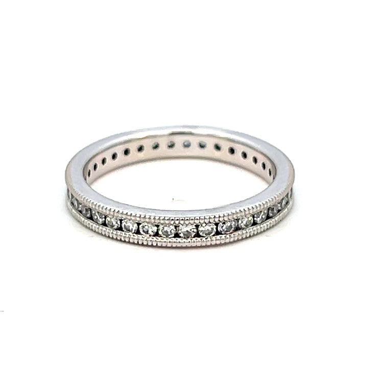 1.00cttw Diamond Wedding Band | 14k White Gold | Natural Diamond Eternity Band | Stacking Ring