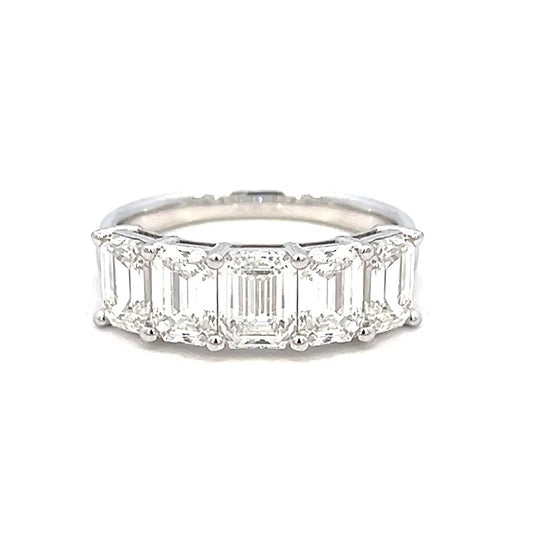 3.76cttw Emerald Cut Diamond Ring Gold Band | Emerald Cut Diamond Ring | Emerald Cut Engagement Ring Diamond | More than A 3 Carat Emerald Cut Diamond Ring