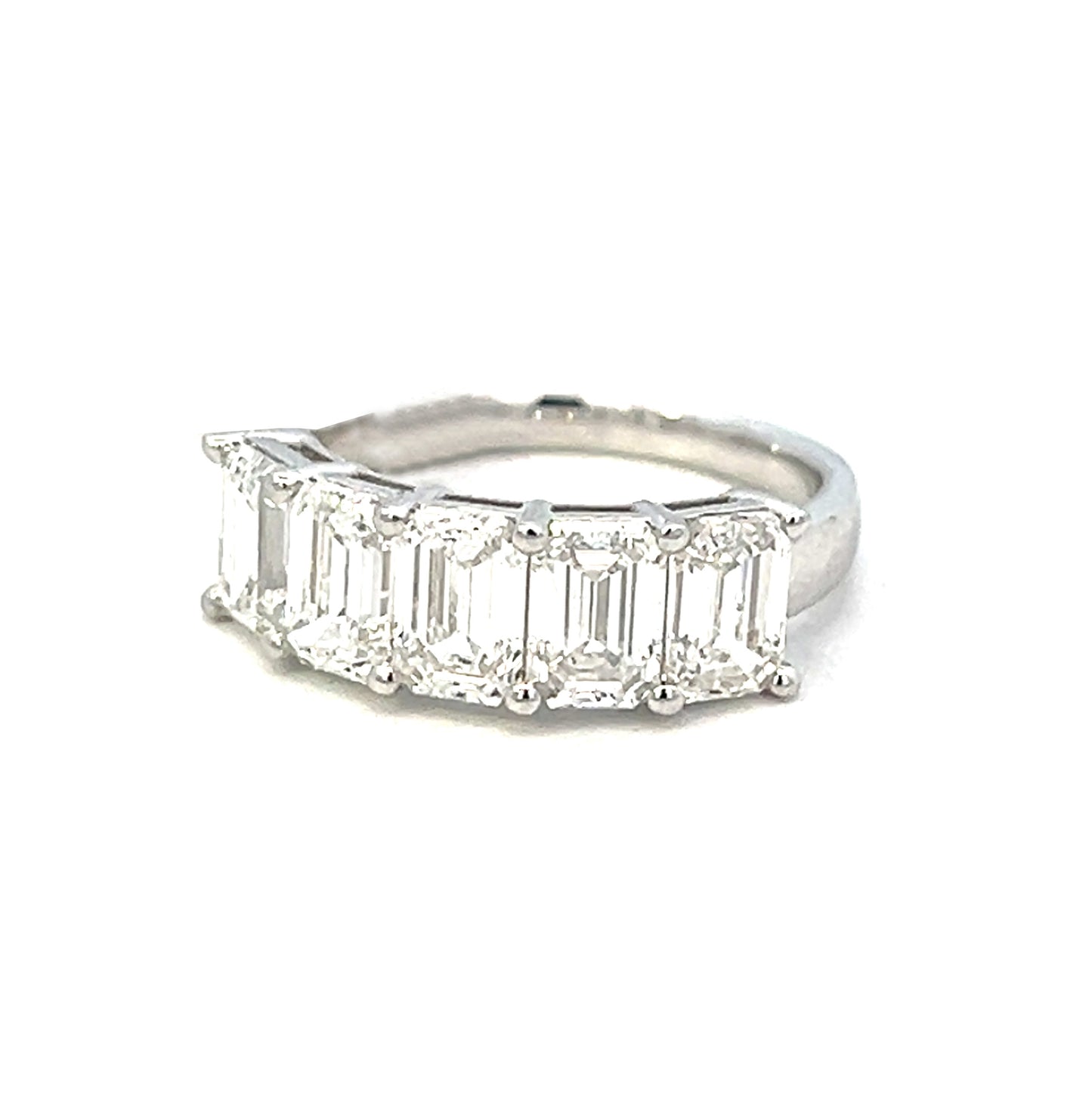3.76cttw Emerald Cut Diamond Ring Gold Band | Emerald Cut Diamond Ring | Emerald Cut Engagement Ring Diamond | More than A 3 Carat Emerald Cut Diamond Ring