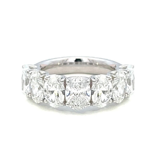 5.13cttw Oval Diamond Engagement Ring | Half Eternity Wedding Band | Diamond Ring Houston