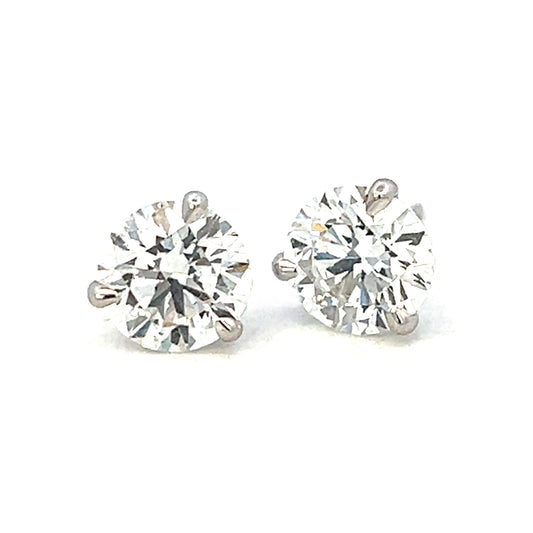 4.18cttw Diamond Stud Earrings | White Gold Diamond Earrings | Dia Studs
