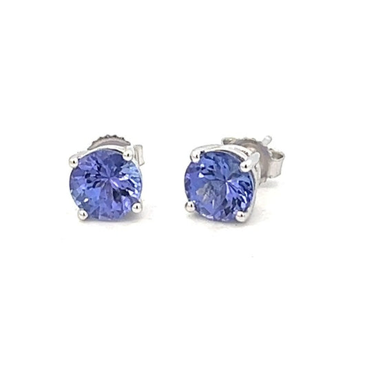 1.97cttw Tanzanite Stud Earrings | 14k Tanzanite Stud Earrings White Gold