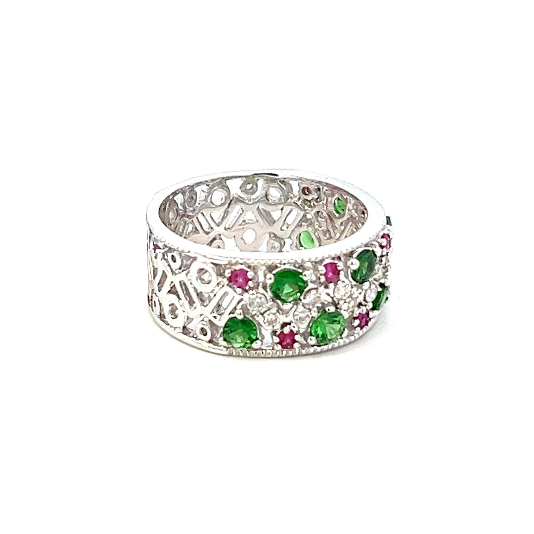 1.28ct Emerald Stacking Ring | Emerald Stackable Ring | Kleins