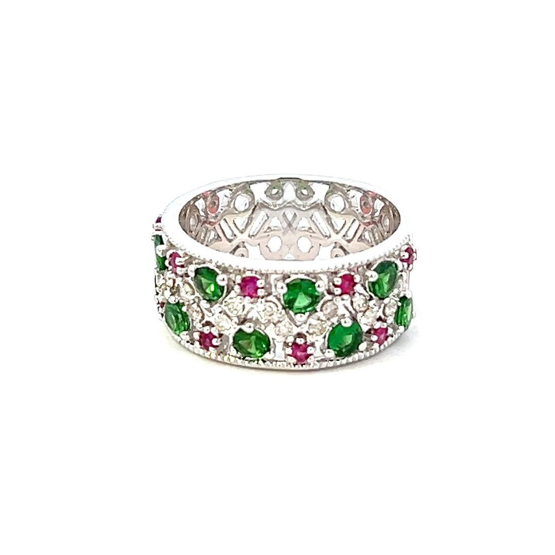 1.28ct Emerald Stacking Ring | Emerald Stackable Ring | Kleins