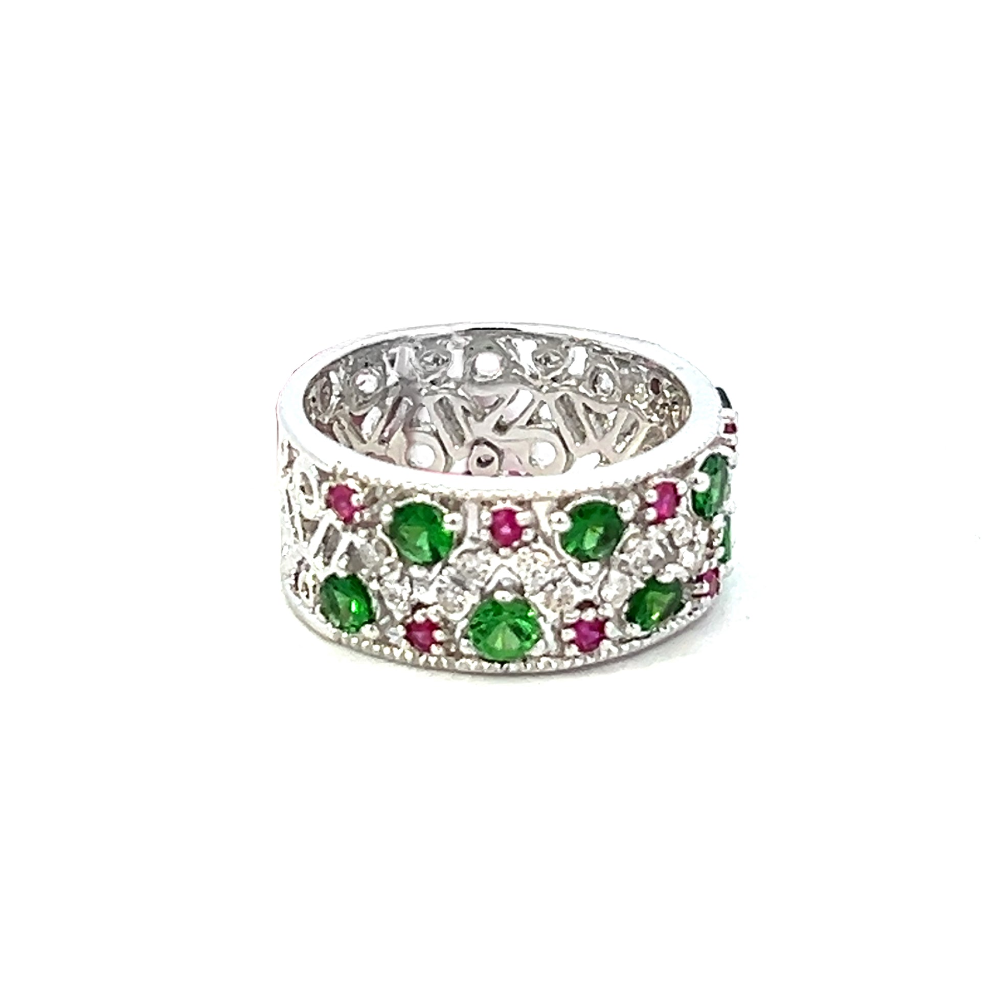 1.28ct Emerald Stacking Ring | Emerald Stackable Ring | Kleins