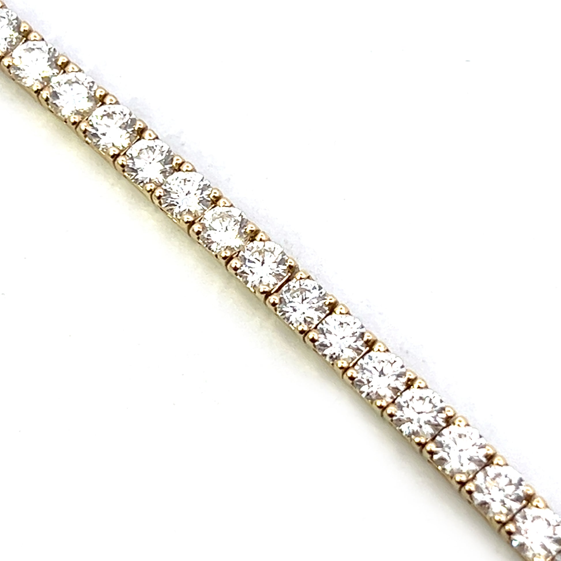 10 Carat Tennis Bracelet | Lab Grown Diamonds Tennis Bracelet | 14k Yellow Gold Tennis Bracelet