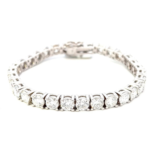 20.05cttw Lab Grown Diamonds Tennis Bracelet | 14k White Gold Tennis Bracelet