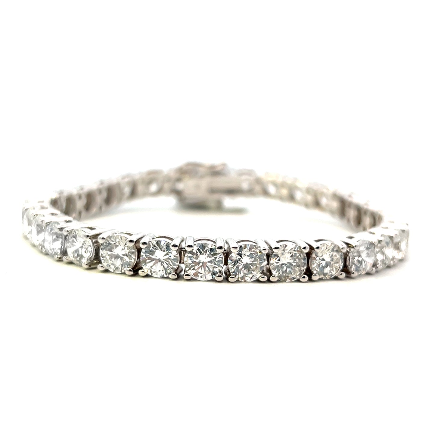 20.05cttw Lab Grown Diamonds Tennis Bracelet | 14k White Gold Tennis Bracelet