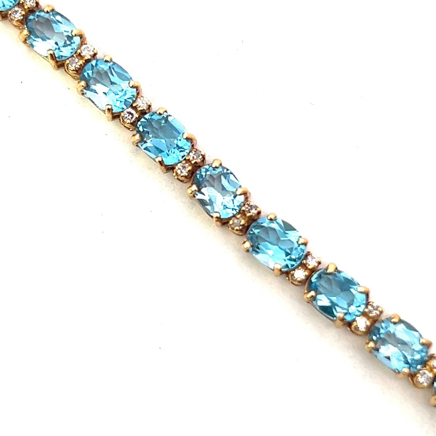 6.01cttw Blue Topaz Bracelet | Topaz Bracelet | Klein's Jewelry Houston